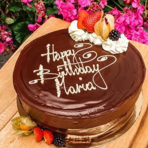 Layered Belgian Chocolate Fudge Cake