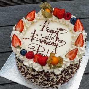 9″ Round Fresh Cream & Fresh Fruit Sponge