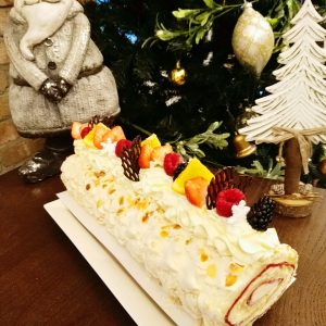 White Chocolate & Raspberry Roulade